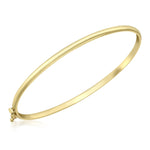 9ct Yellow Gold Narrow Tube Hinged Bangle - The Fine Jewellery Company