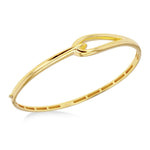 9ct Yellow Gold Hook Knot Hinged Bangle - The Fine Jewellery Company