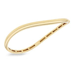 9ct Yellow Gold Wave Hinged Bangle - The Fine Jewellery Company