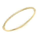9ct Yellow Gold Half Twist Hinged Bangle - The Fine Jewellery Company