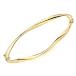 9ct Yellow Gold Twisted Tube Hinged Bangle - The Fine Jewellery Company