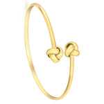 9ct Yellow Gold Tri Knot Torque Bangle