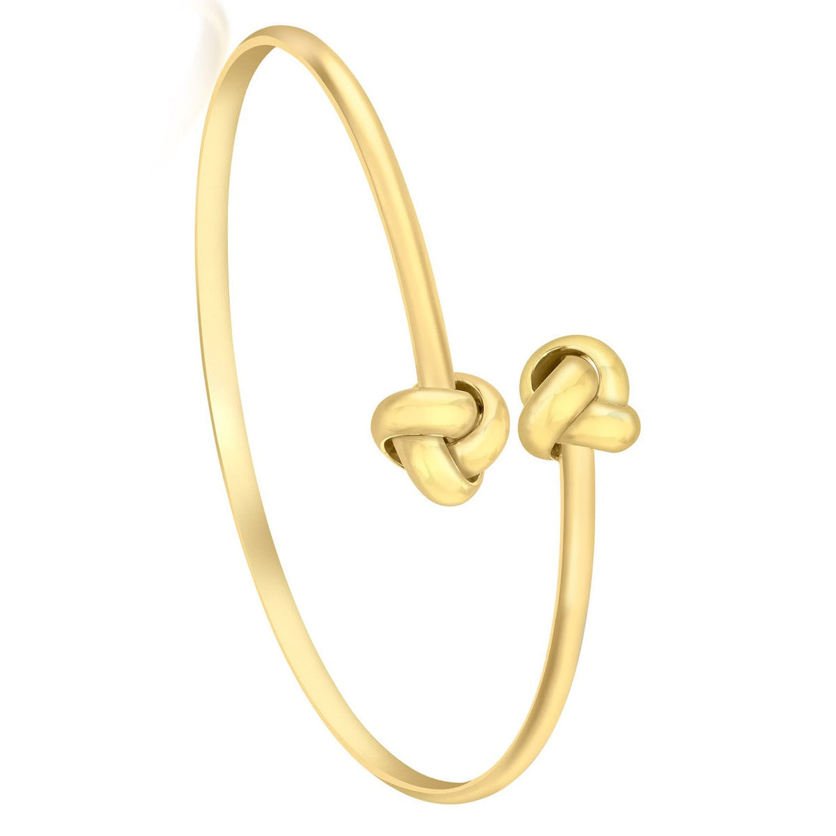 9ct Yellow Gold Tri Knot Torque Bangle