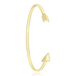 9ct Yellow Gold Arrow Torque Bangle