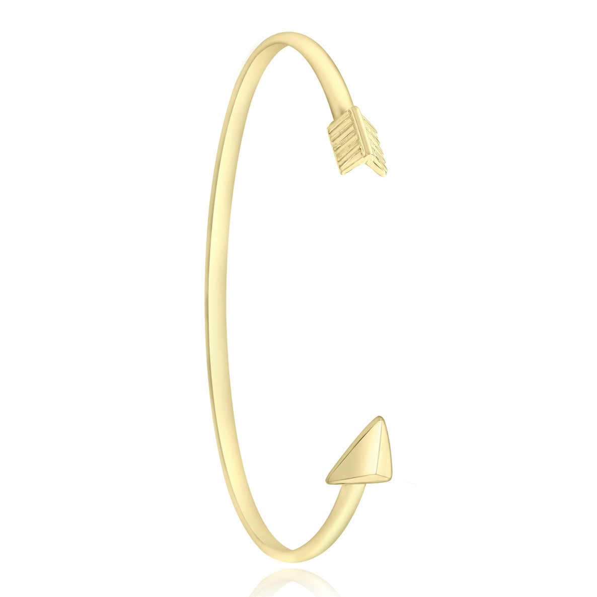 9ct Yellow Gold Arrow Torque Bangle