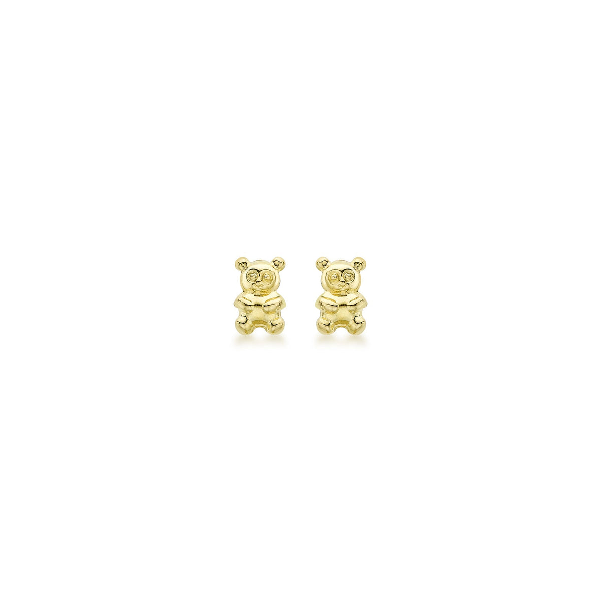 9ct Yellow Gold Teddy Bear Stud Earrings