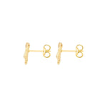 9ct Yellow Gold Cross Stud Earrings