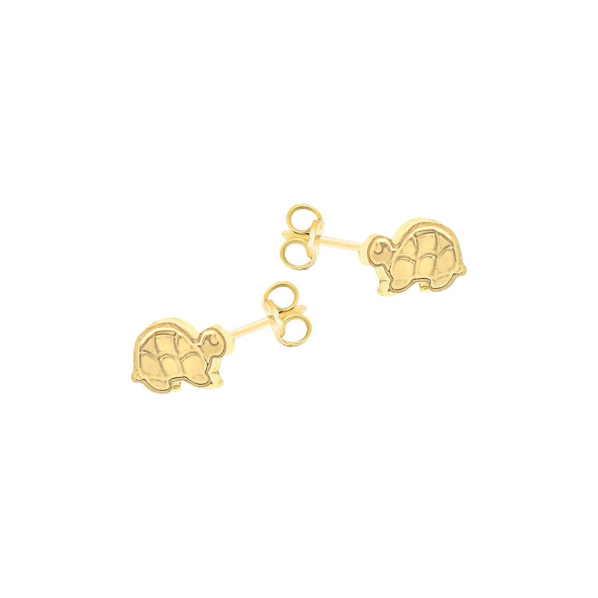 9ct Yellow Gold Tortoise Stud Earrings