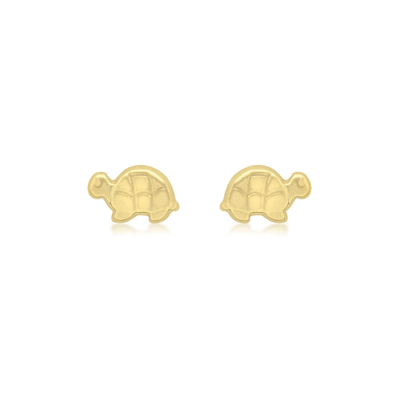 9ct Yellow Gold Tortoise Stud Earrings