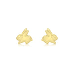 9ct Yellow Gold Mini Rabbit Stud Earrings