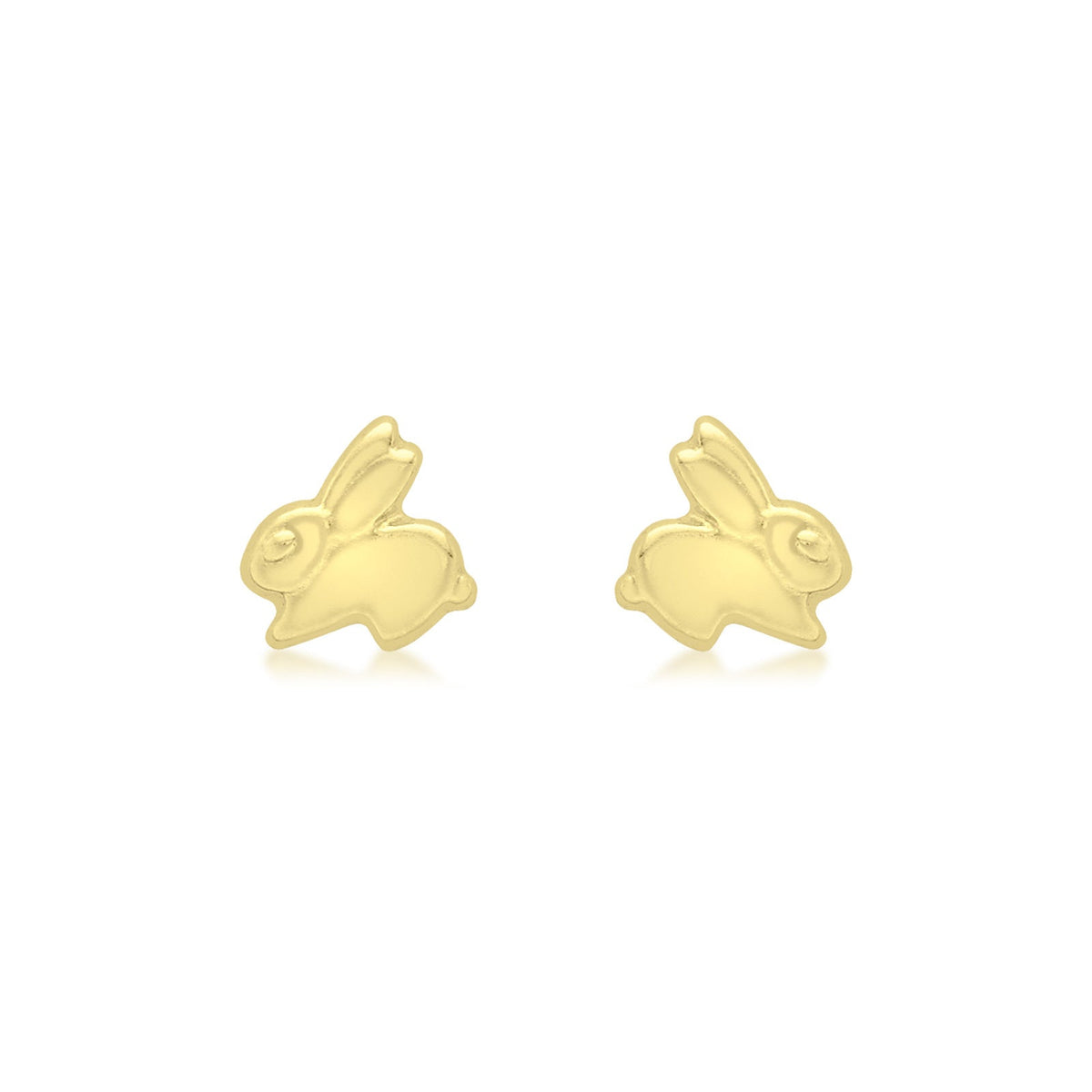 9ct Yellow Gold Mini Rabbit Stud Earrings
