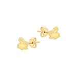 9ct Yellow Gold Mini Rabbit Stud Earrings