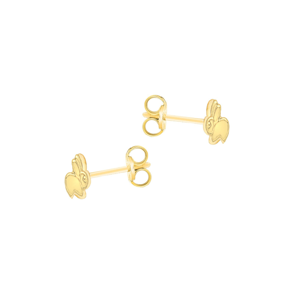 9ct Yellow Gold Mini Rabbit Stud Earrings