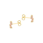 9ct Yellow Gold Enamel Giraffe Stud Earrings