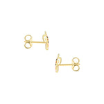 9ct Yellow Gold Enamel Squirrel Stud Earrings