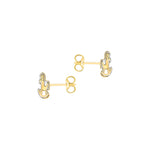 9ct Yellow and White Gold Rocking Horse Stud Earrings