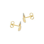 9ct Yellow and White Gold Duck Stud Earrings