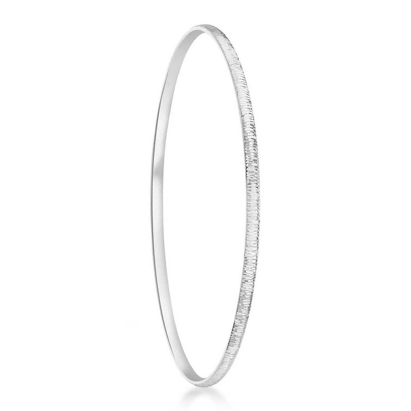 9ct White Gold Slip-On Bangle