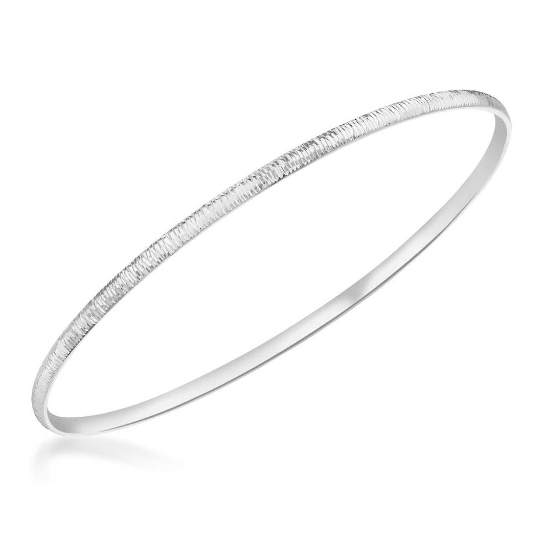 9ct White Gold Slip-On Bangle - The Fine Jewellery Company