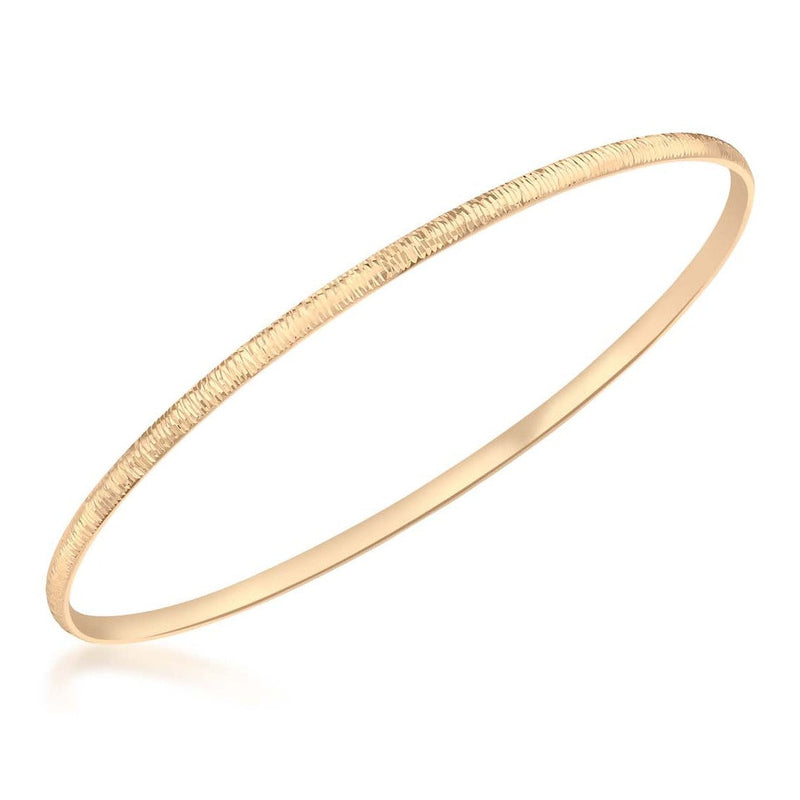 9ct Rose Gold Textured Slip-On Bangle - The Fine Jewellery Company