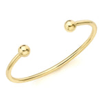 18ct Yellow Gold Baby Plain Torque Bangle - The Fine Jewellery Company
