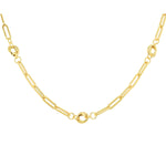 18ct Yellow Gold Knot and Paperlink Necklace detail image