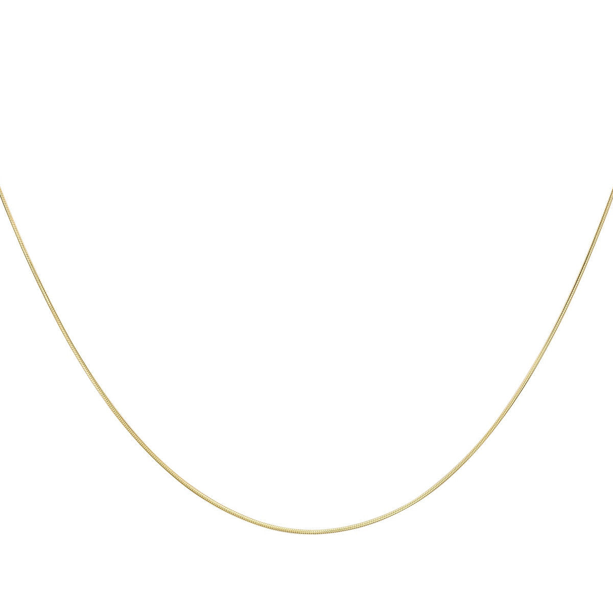 18ct yellow gold round snake chain 16" / 41cm detail