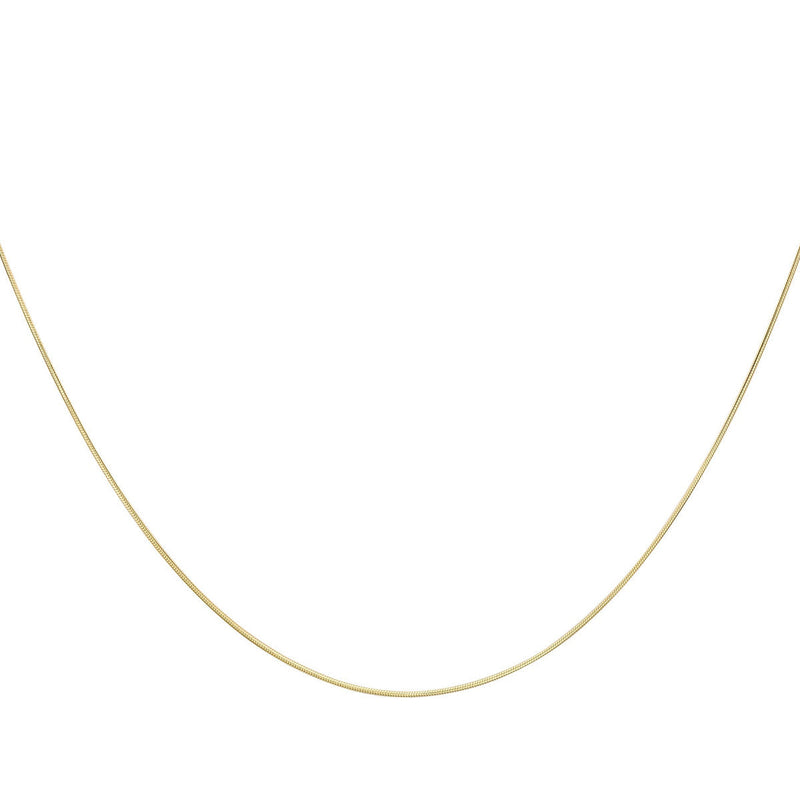 18ct yellow gold round snake chain 16" / 41cm detail