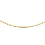 18ct yellow gold 0.8mm round snake chain 16" / 41cm