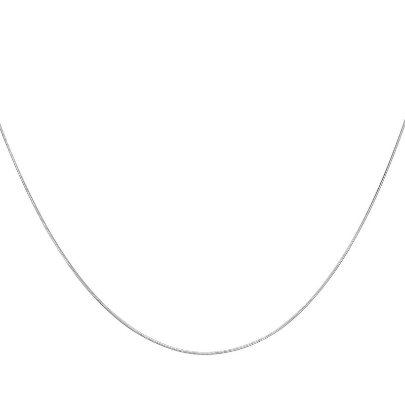 18ct White Gold Round Snake Chain — 0.8mm detail image