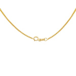 18ct Yellow Gold Adjustable Spiga Necklace — 1mm detail image