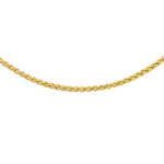 18ct Yellow Gold Adjustable Spiga Necklace — 1mm main image