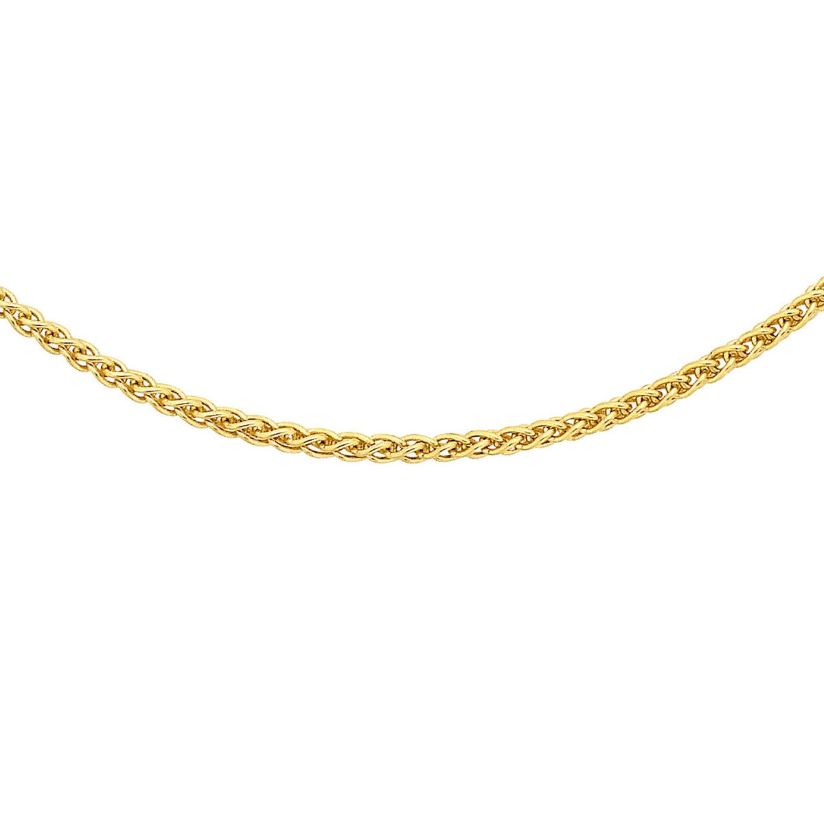 18ct Yellow Gold Adjustable Spiga Necklace — 1mm main image