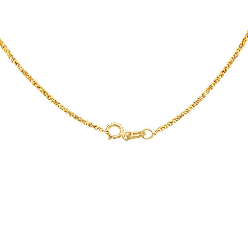 18ct Yellow Gold Spiga Chain — 1mm detail image