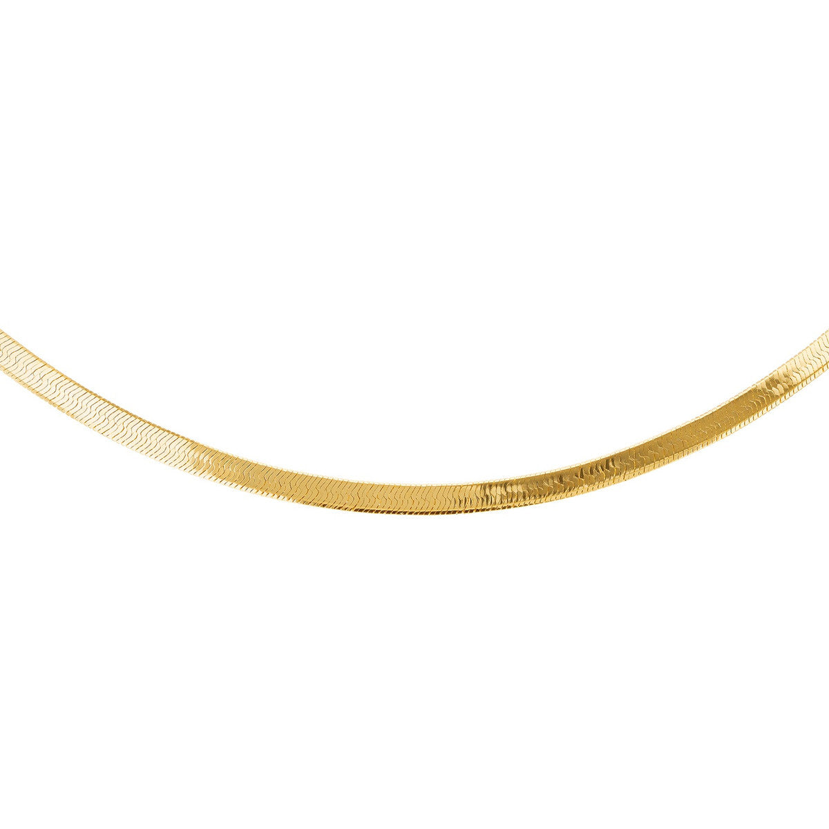 18ct Yellow Gold Plain Herringbone Necklace — 2.6mm main image