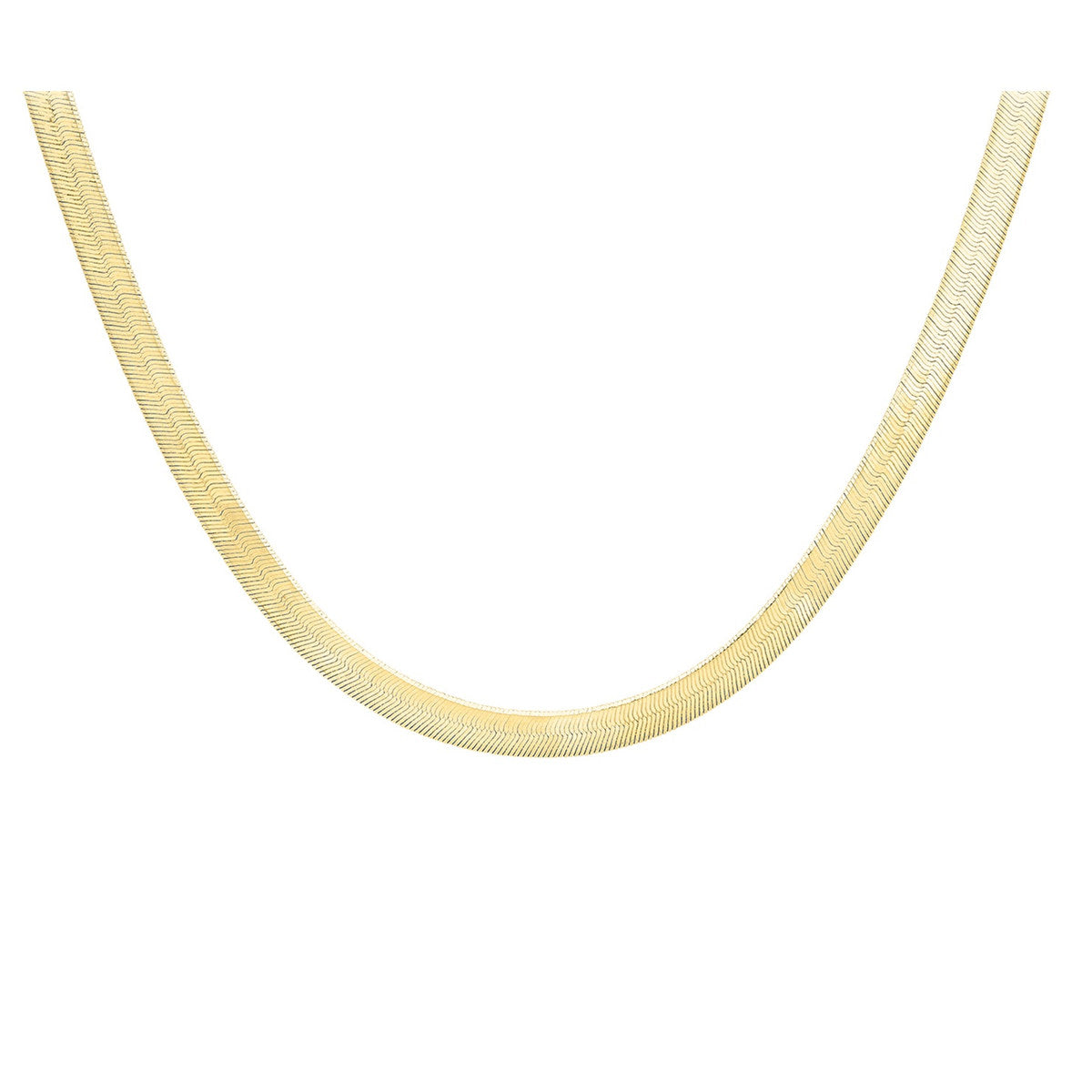 18ct Yellow Gold Herringbone Necklace — 4.9mm detail image