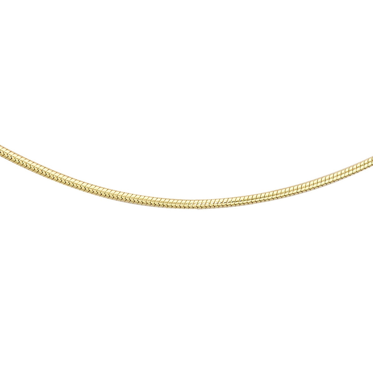 18ct Yellow Gold Mini Round Snake Chain — 0.7mm main image