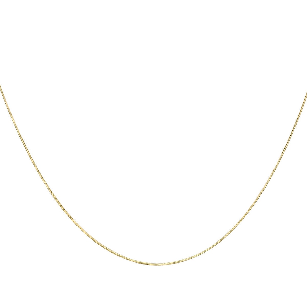 18ct Yellow Gold Mini Round Snake Chain — 0.7mm detail image