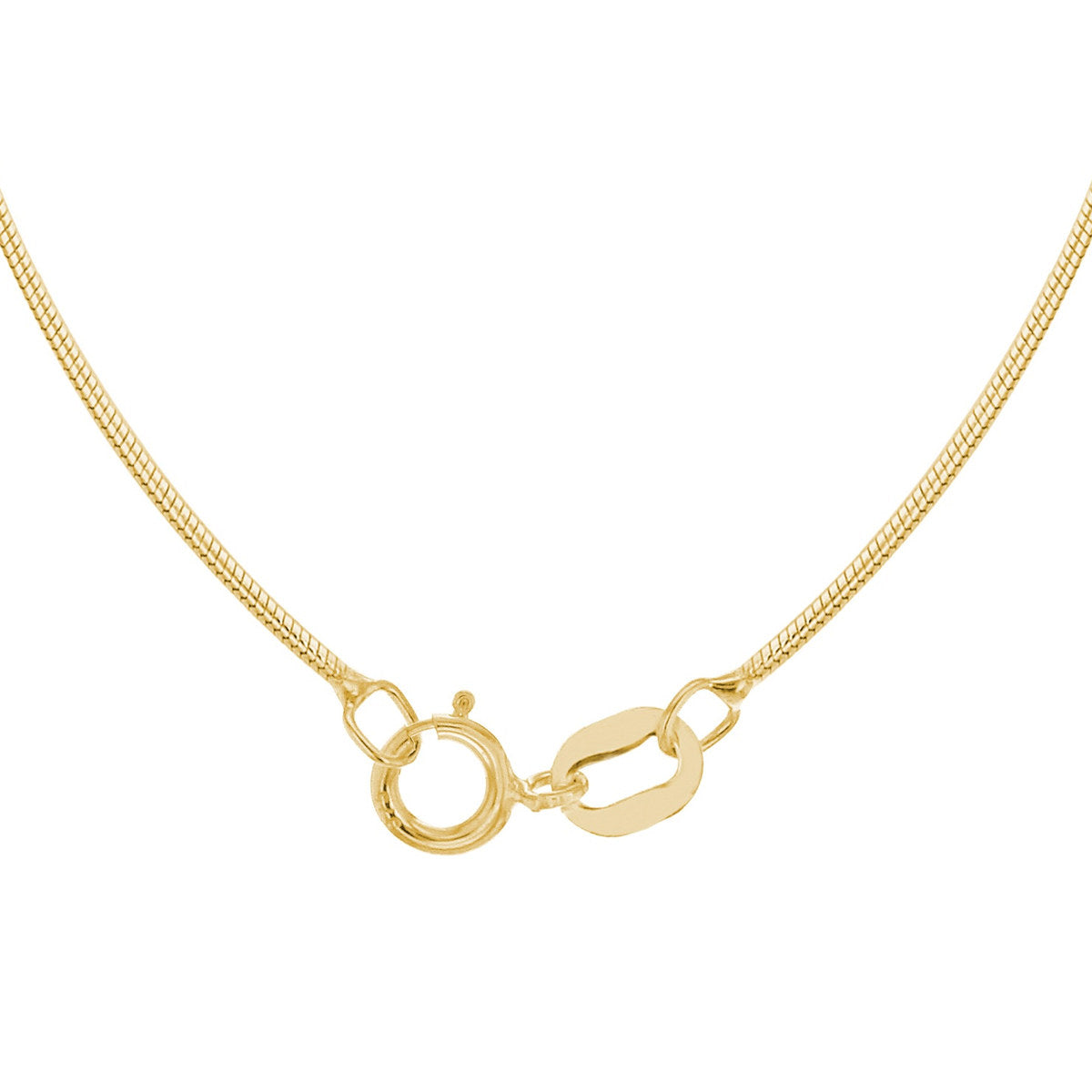 18ct Yellow Gold Mini Round Snake Chain — 0.7mm detail image