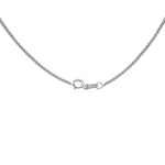 18ct White Gold Adjustable Spiga Necklace — 1mm detail image
