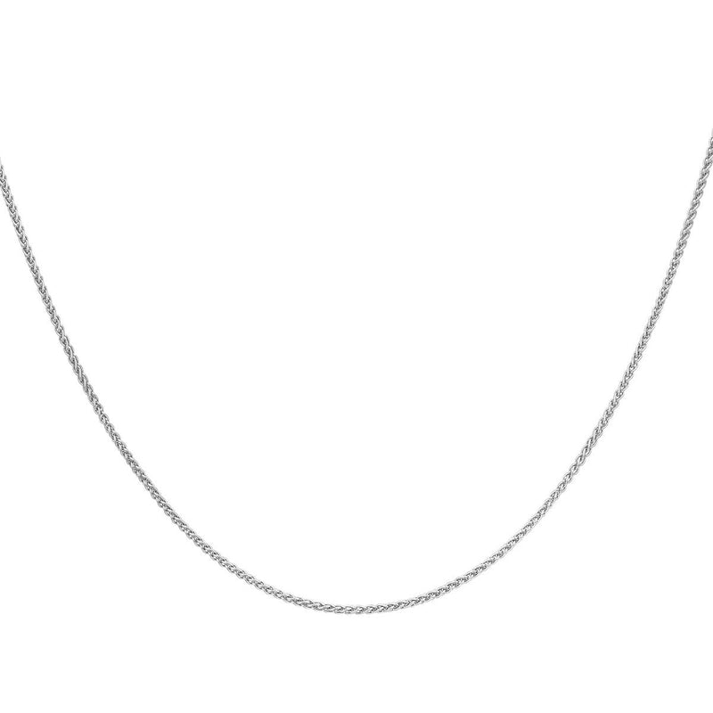 18ct White Gold Spiga Chain — 1mm detail image