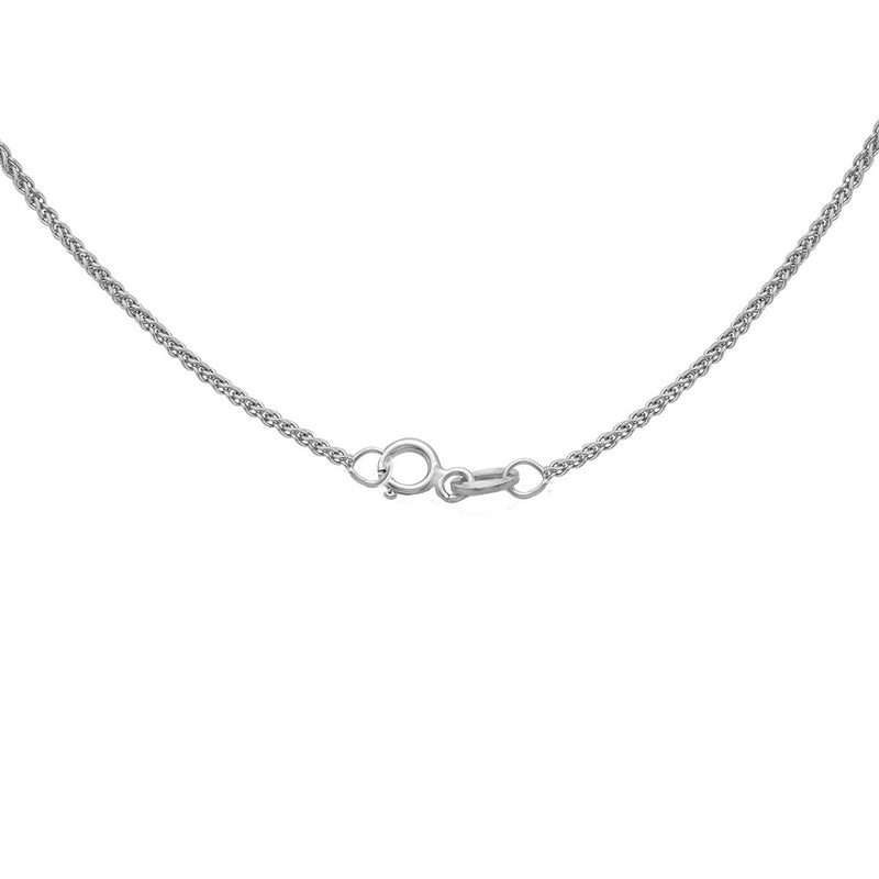 18ct White Gold Spiga Chain — 1mm detail image