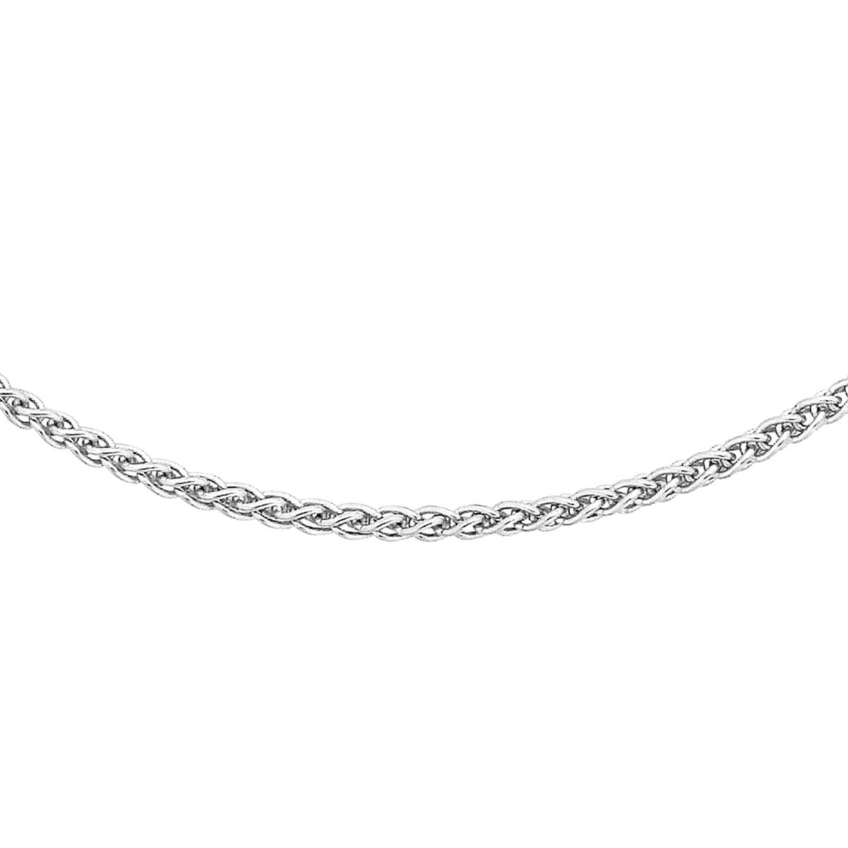 18ct White Gold Spiga Chain — 1mm main image