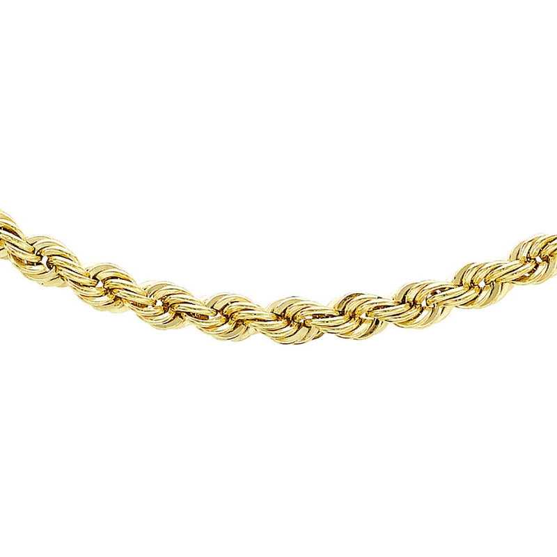18ct Yellow Gold Hollow Rope Necklace — 3.2mm main image