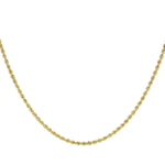 18ct Yellow Gold Hollow Rope Necklace — 3.2mm detail image