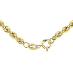18ct Yellow Gold Hollow Rope Necklace — 3.2mm detail image