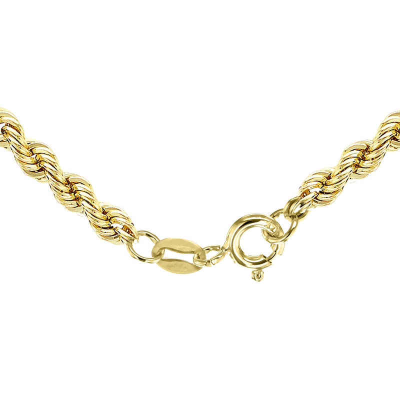 18ct Yellow Gold Hollow Rope Necklace — 3.2mm detail image