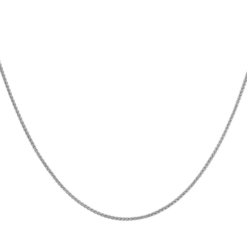 18ct White Gold Spiga Chain — 1.1mm detail image