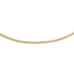 18ct Yellow Gold Diamond Cut Adjustable Curb Chain — 0.8mm main image