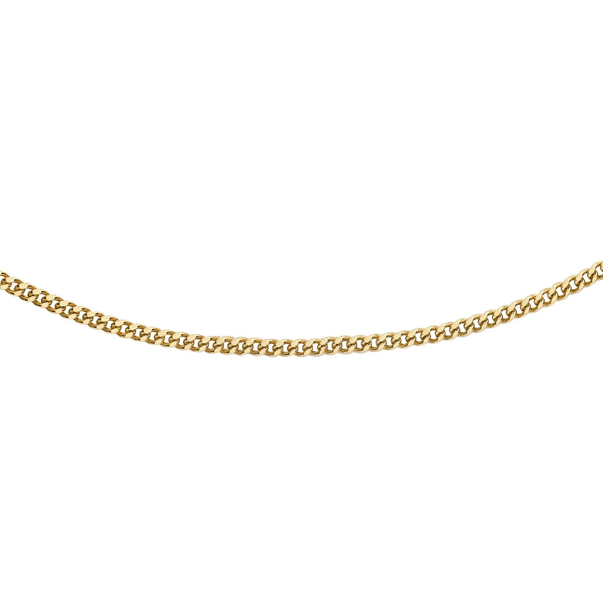18ct Yellow Gold Diamond Cut Adjustable Curb Chain — 0.8mm main image